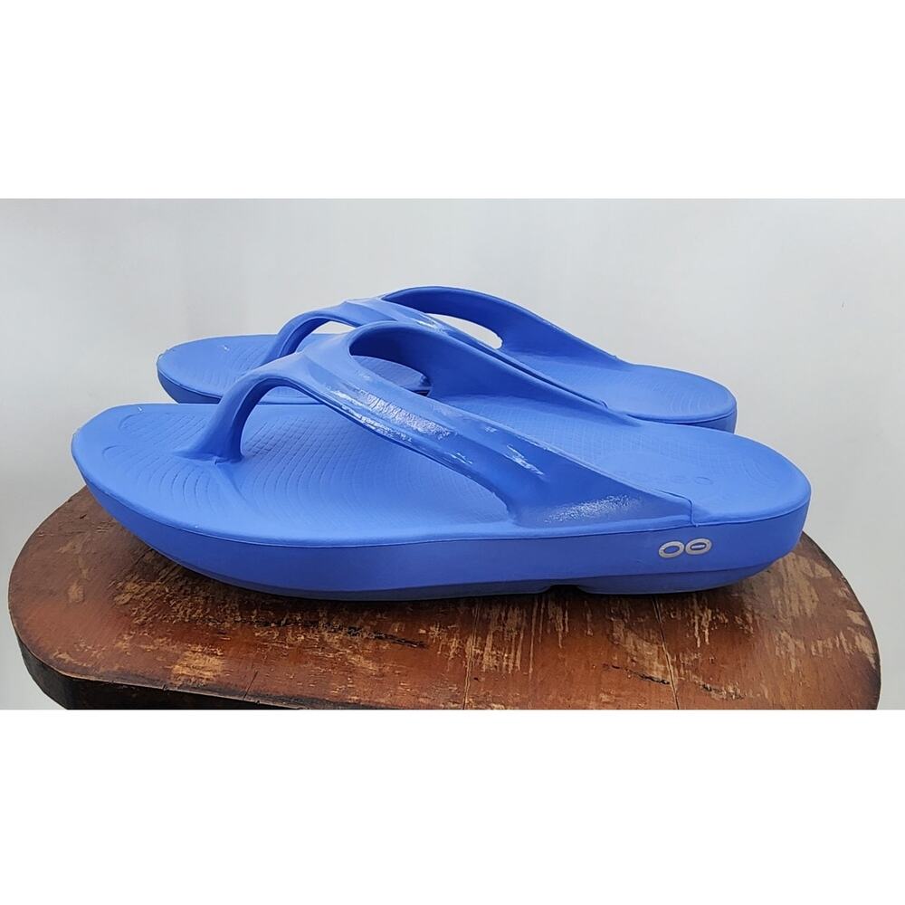Oofos Blue Recovery Comfort Sandals‎ Thong Slip On Size 10
